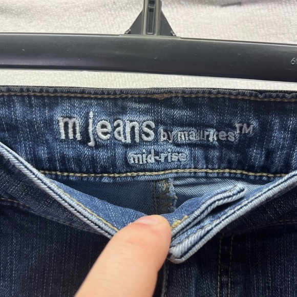 Maurices Mid Rise Straight Leg Jeans Womens 14W Plus Blue Denim Stretch 2529 - Picture 2 of 10